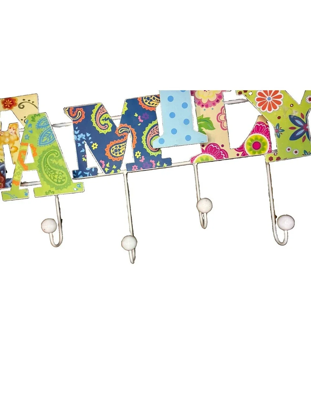 Vibrant Boho “Family “ Metal Display Rack